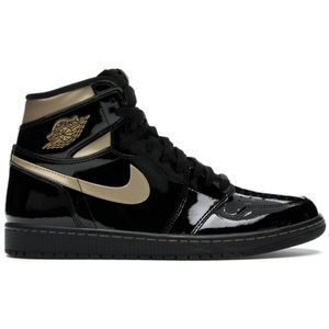 Air Jordan 1 high black patent/ gold
